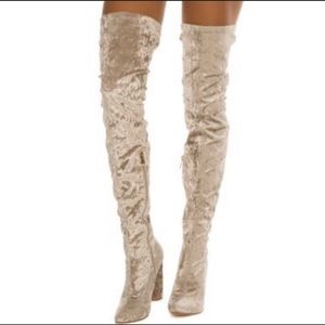 Brand new in box Cape Robbin thigh high velvet boots